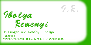 ibolya remenyi business card