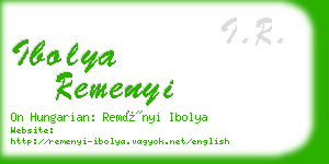 ibolya remenyi business card